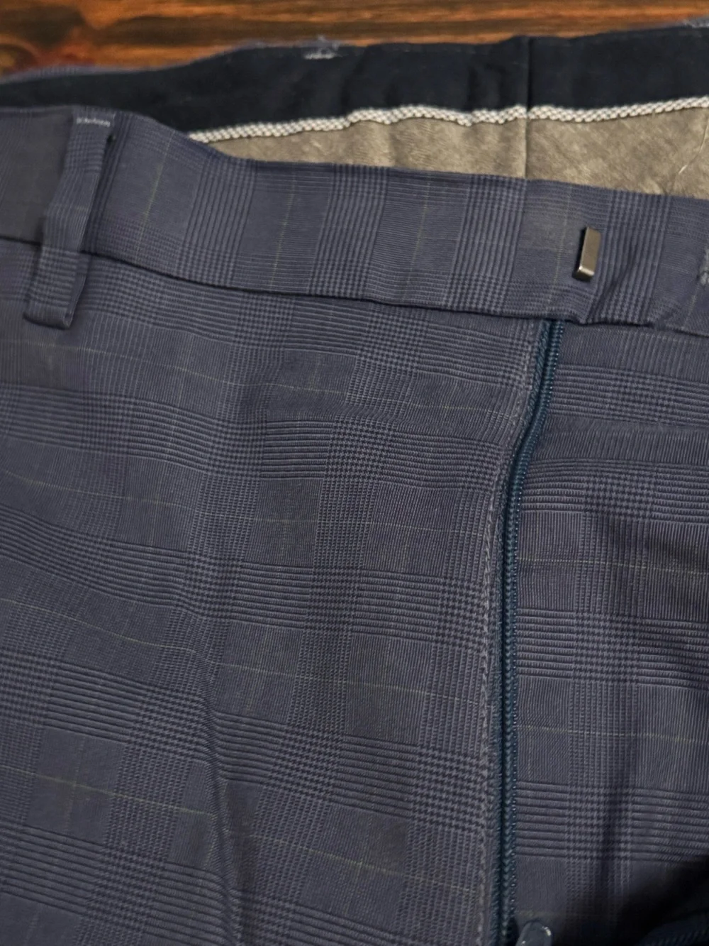 Banana Republic Dress Pants in Slate Blue Houndstooth